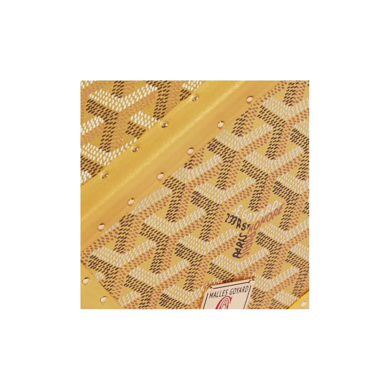 GOYARD Dé Canvas With Leather Wrist Bag Women's Yellow-2