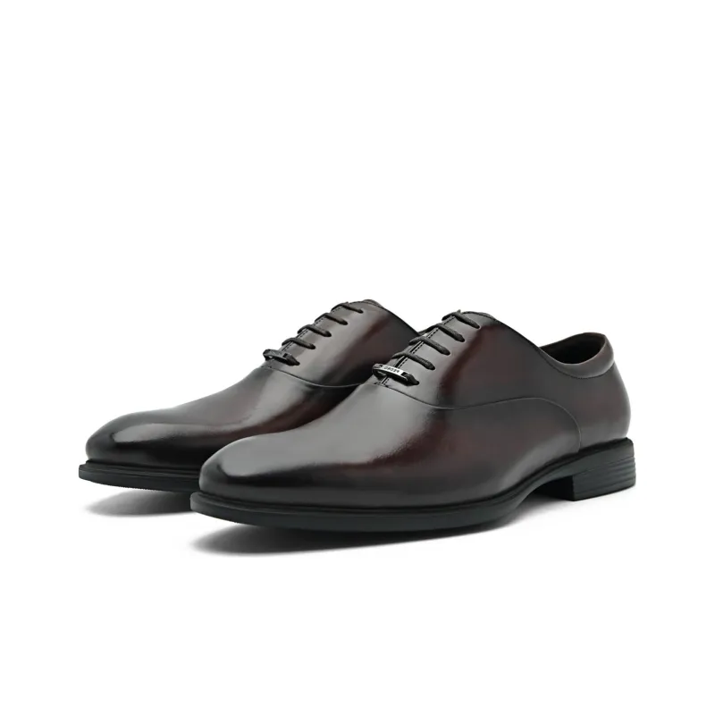 PEDRO Dress Shoes Men Low Top Black/Dark Umber/Dark Blue-6