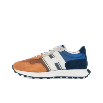 HOGAN Round Toe Panelled Sneakers