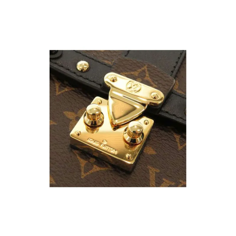 LOUIS VUITTON Pochette Trunk Verticale Monogram Brown/Black-4
