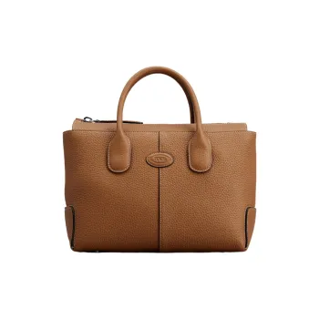 TOD'S Logo Embossed Zipped Small Tote Bag