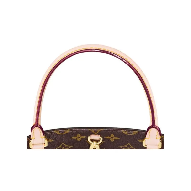 LOUIS VUITTON Montaigne Canvas With Leather Montaigne Handbag Medium Size Women's Brown-4