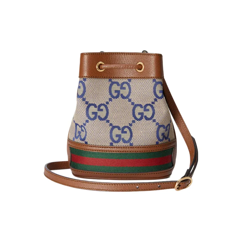 GUCCI Ophidia Canvas With Leather Bucket Bags Crossbody Bag, Shoulder Bag Women's-2