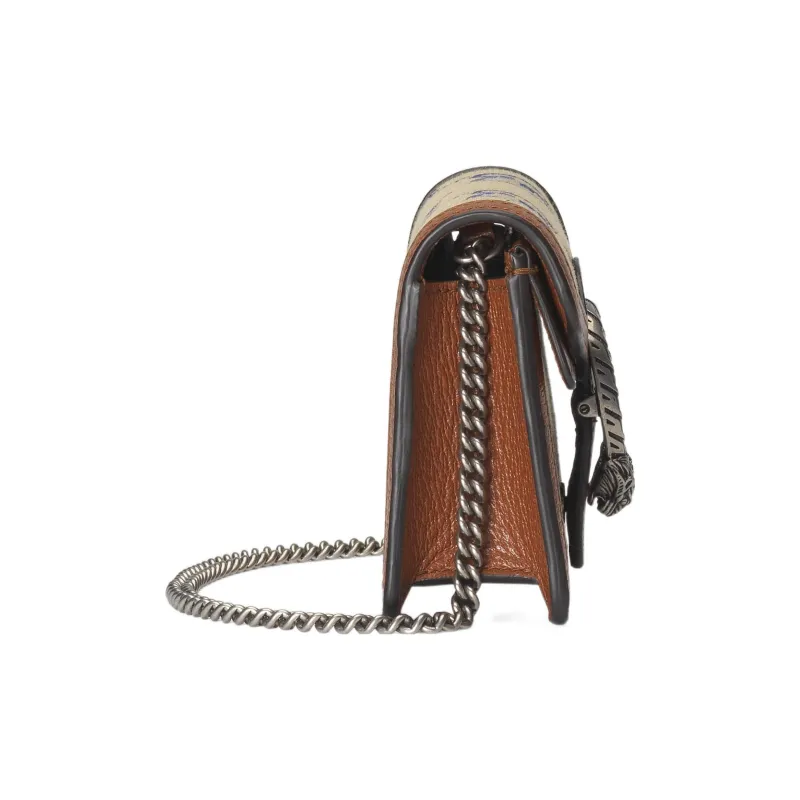 GUCCI Dionysus Canvas With Leather Wallets Shoulder Bag Crossbody Bag Extra Mini Women's Brown-3