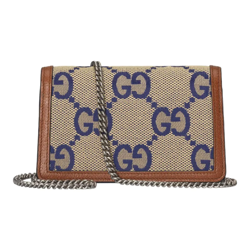 GUCCI Dionysus Canvas With Leather Wallets Shoulder Bag Crossbody Bag Extra Mini Women's Brown-2