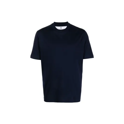 Brunello Cucinelli T-Shirts Men Ink Blue