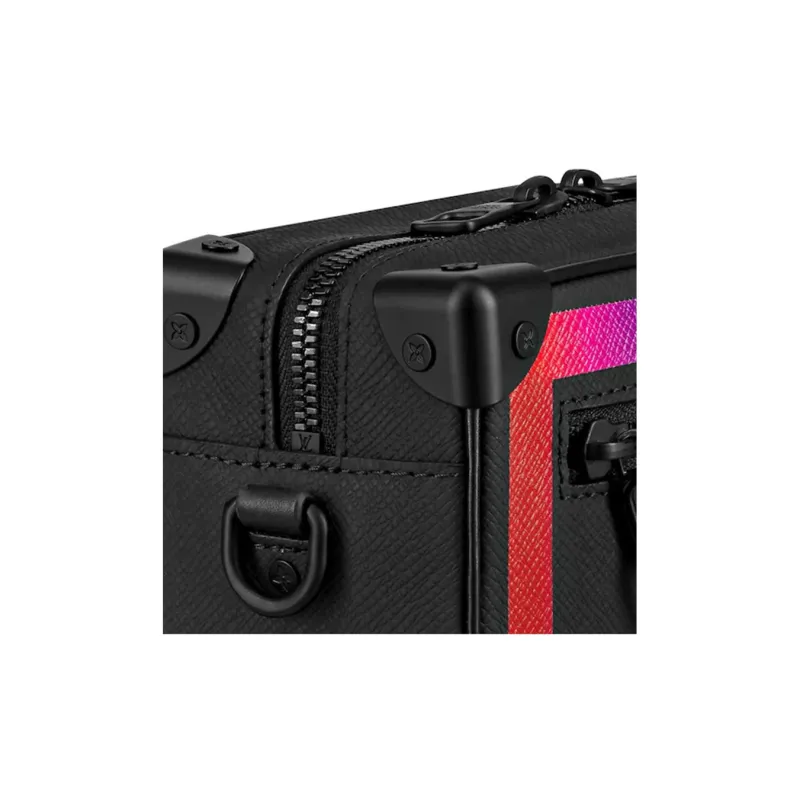 LOUIS VUITTON Soft Trunk Taiga Mini Black/Rainbow-4