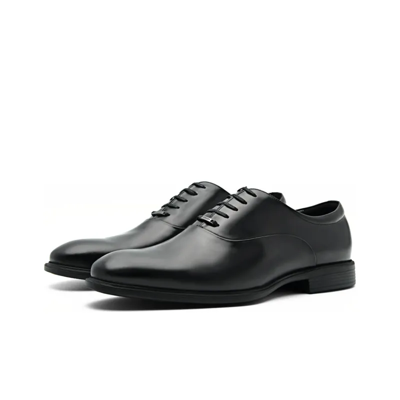 PEDRO Dress Shoes Men Low Top Black/Dark Umber/Dark Blue-2