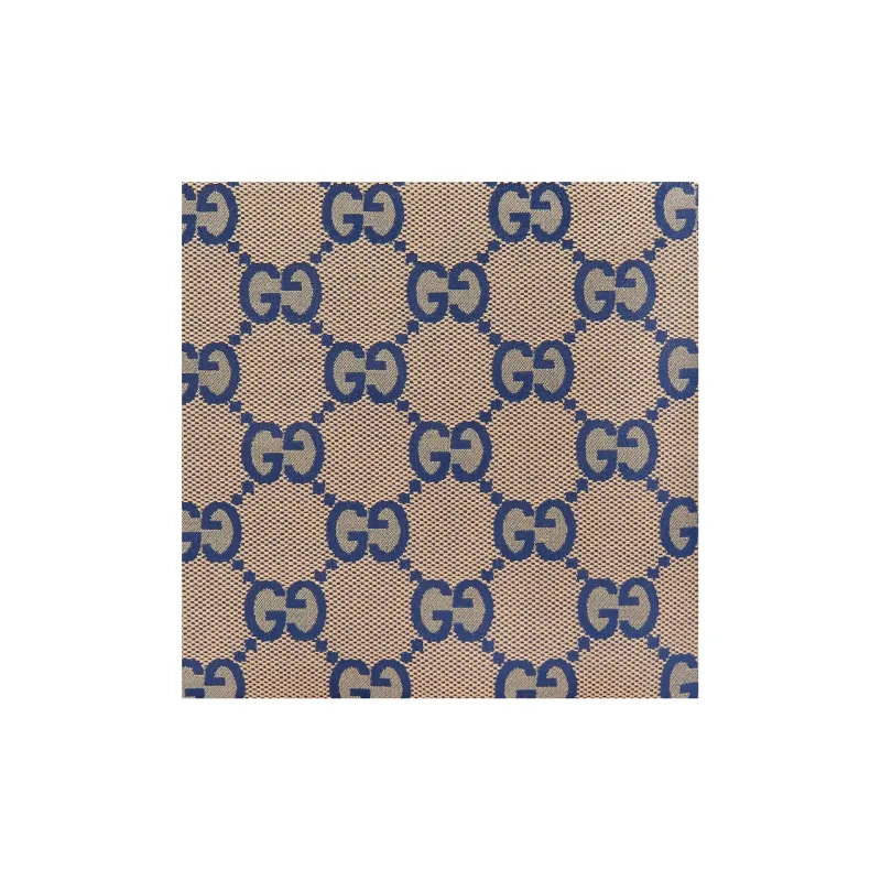 GUCCI Canvas With Leather Messenger Bag Canvas Bag Shoulder Bag Crossbody Bag Men's Brown/Blue-9