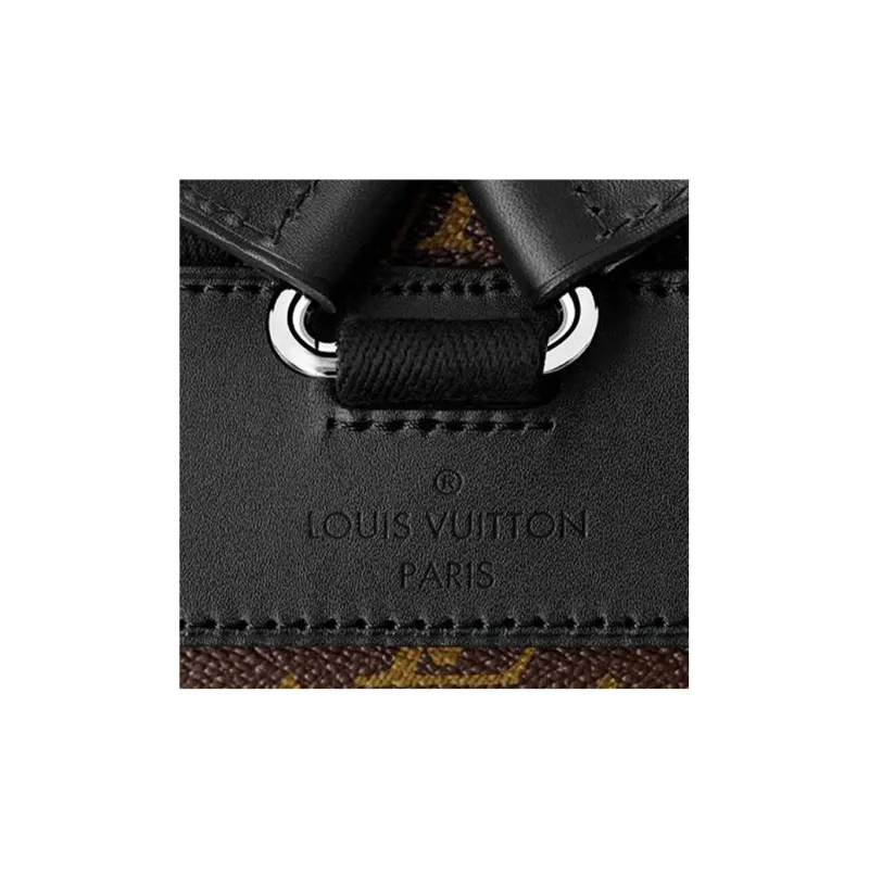 LOUIS VUITTON CHRISTOPHER Canvas With Leather Backpack Medium Size Men's Brown-4
