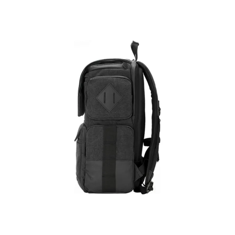 HEAD Cow Leather Camera Bag SLR Camera Backpack Large Size Unisex Black/Dark Gray-3