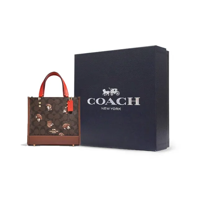 COACH Cow Leather Tote Bag Shopping Bag Shoulder Bag Crossbody Bag Handbag Regular Women's Monogram Brown-5