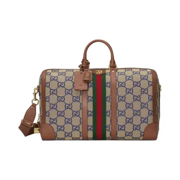 GUCCI Ophidia Canvas With Leather Travel Bag Canvas Bag Shoulder Bag Crossbody Bag Handbag Men's Blue/Brown