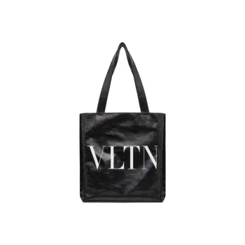Valentino VLTN Soft Calfskin Tote Bag, Shopping Bag, Shoulder Bag, Handbag Men's Black