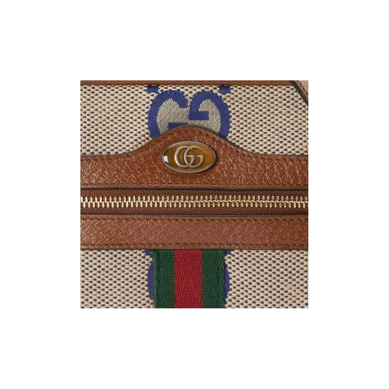 GUCCI Ophidia Canvas With Leather Camera Bag Shoulder Bag Crossbody Bag Mini Women's Blue/Brown-8