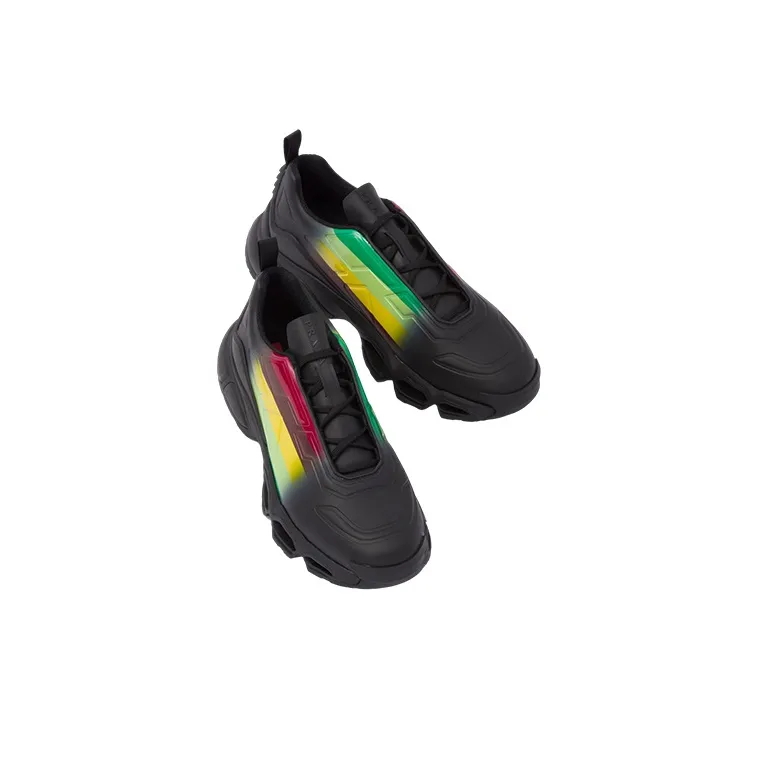 PRADA Collision Cross Sneaker Black Apple Green-2
