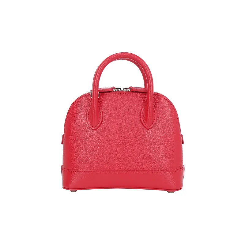 Balenciaga Ville Litchi Cow Leather Shoulder Bag Crossbody Bag Handbag Women's Red-2