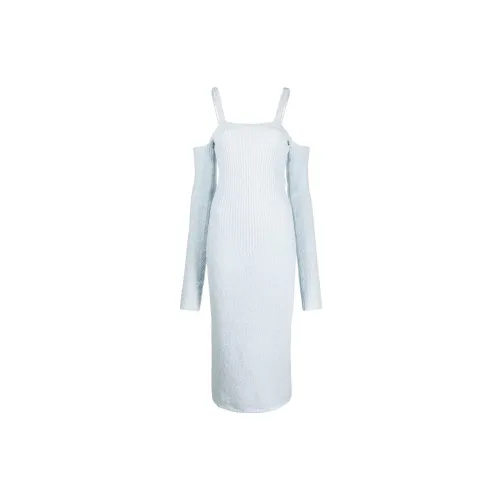 Rotate Long-Sleeved Dresses Women's Light Blue