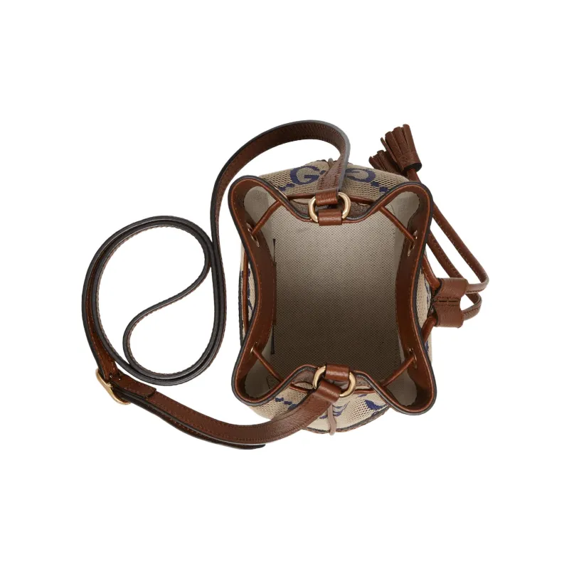 GUCCI Ophidia Canvas With Leather Bucket Bags Crossbody Bag, Shoulder Bag Women's-5