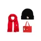 Black+Red Rabbit Scarf