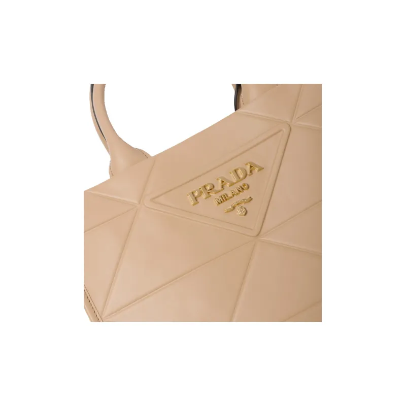 PRADA Leather Tote Bag Shopping Bag Shoulder Bag Crossbody Bag Handbag Medium Size Women's Sand-5