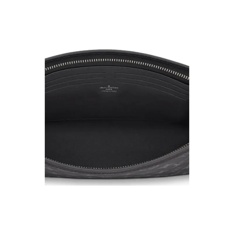 LOUIS VUITTON Pochette Voyage Monogram Eclipse Mm Black/Grey-4