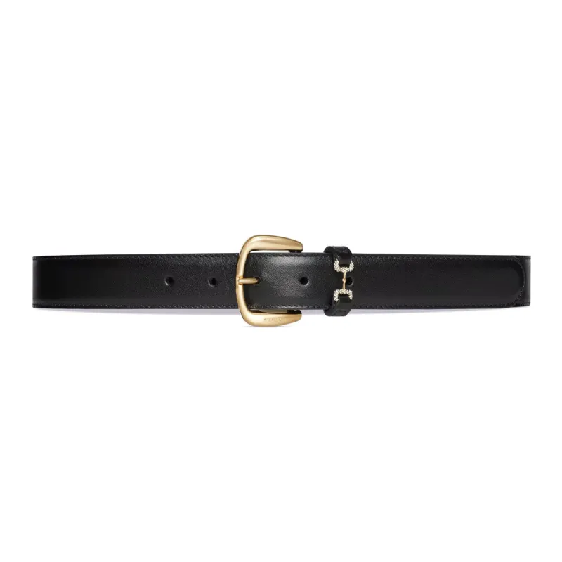 GUCCI Classic Minimalist Style Fashion Versatile Pin Buckle Women's Width: 3cm-0