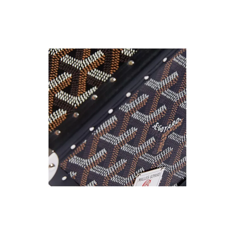GOYARD Dé Canvas With Leather Wrist Bag Women's Black-2