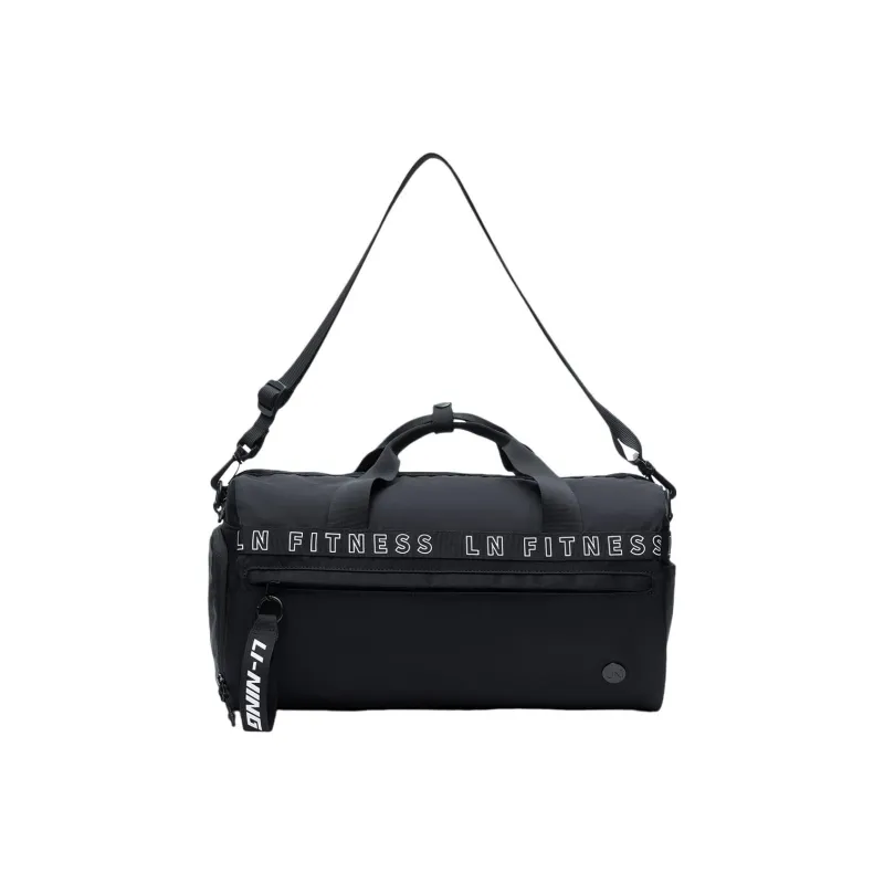 LiNing Fitness Series Polyester Handbag, Shoulder Bag, Crossbody Bag, Gym Bag Large Size Unisex Black-0