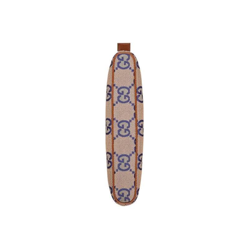GUCCI Canvas With Leather Messenger Bag Canvas Bag Shoulder Bag Crossbody Bag Men's Brown/Blue-6