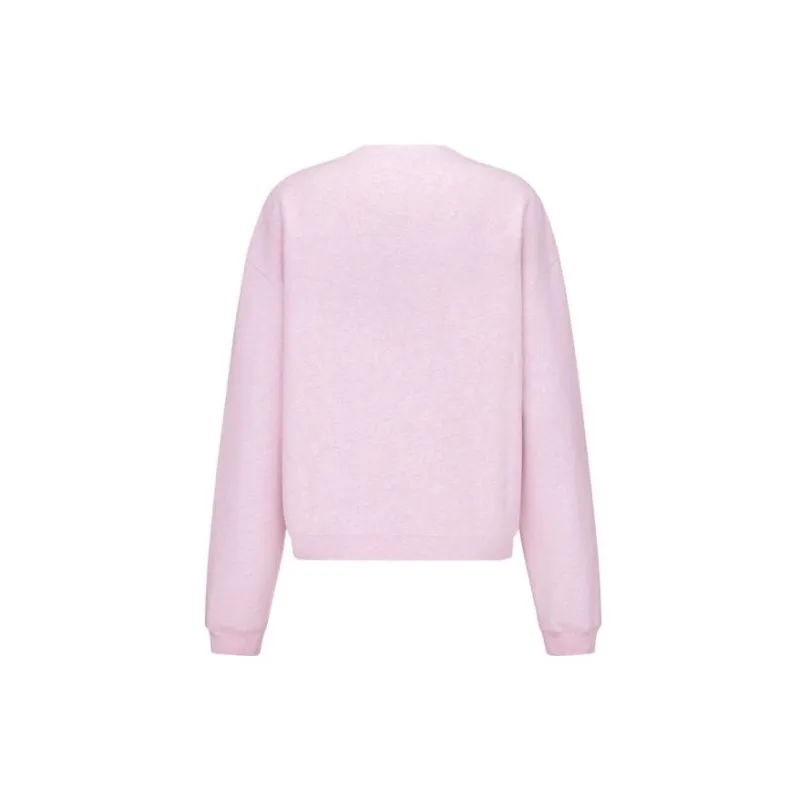 DIOR X ERL SS23 Oversized Sweatshirt Heathered Pink Cotton Fleece-1