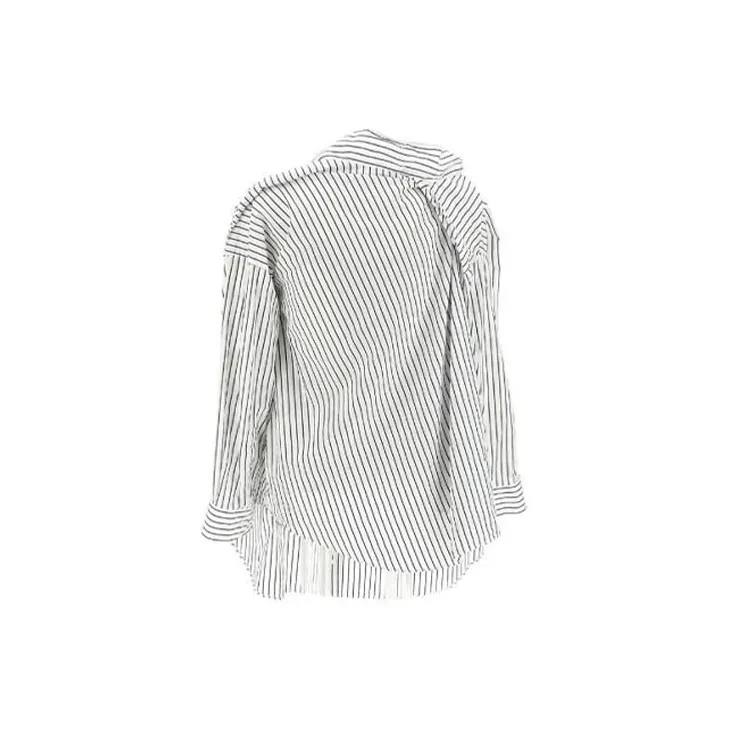 Balenciaga Pinstripe Knotted Shirt-1