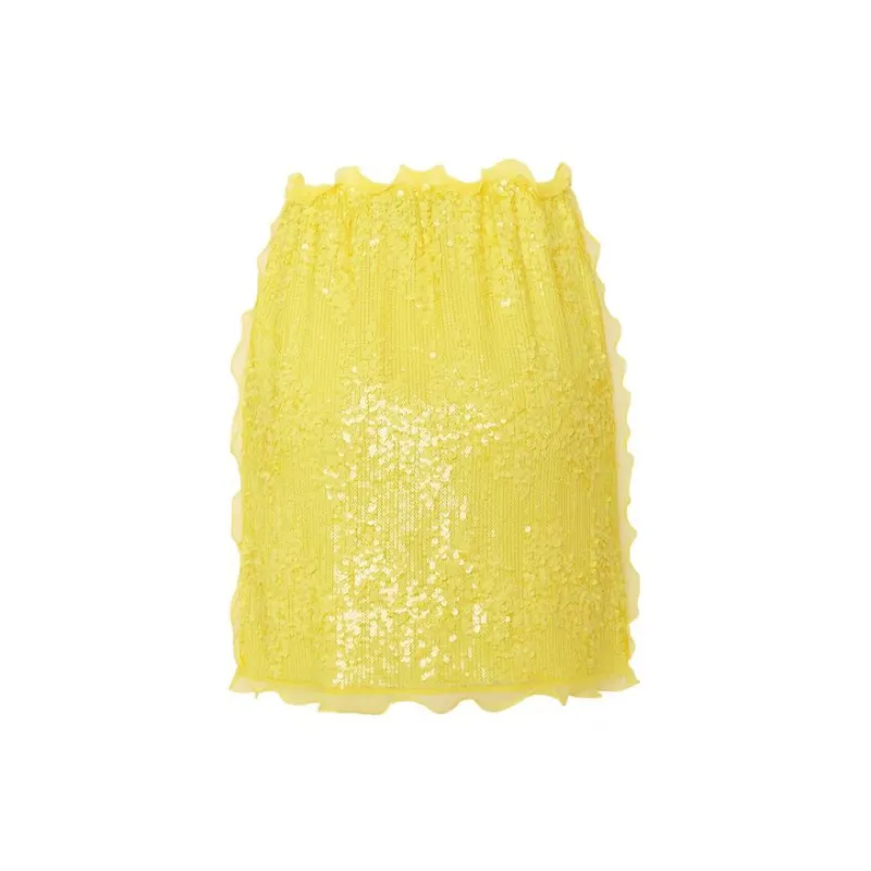 FENDI SS23 Skirt Women's Yellow-1