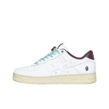 BAPE BLACK x A BATHING APE STA Stylish Skateboarding Shoes Men's White
