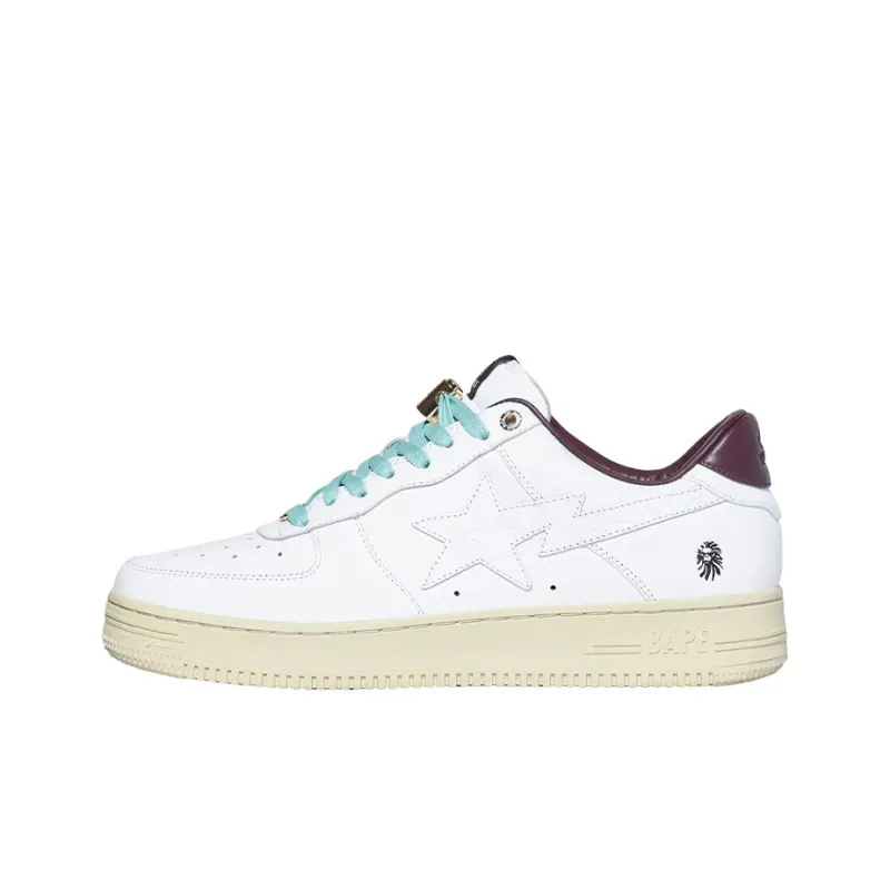 BAPE BLACK x A BATHING APE STA Stylish Skateboarding Shoes Men's White-0