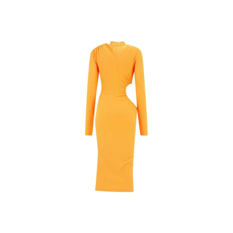 Rotate Long Sleeved Dresses Women's Orange-1