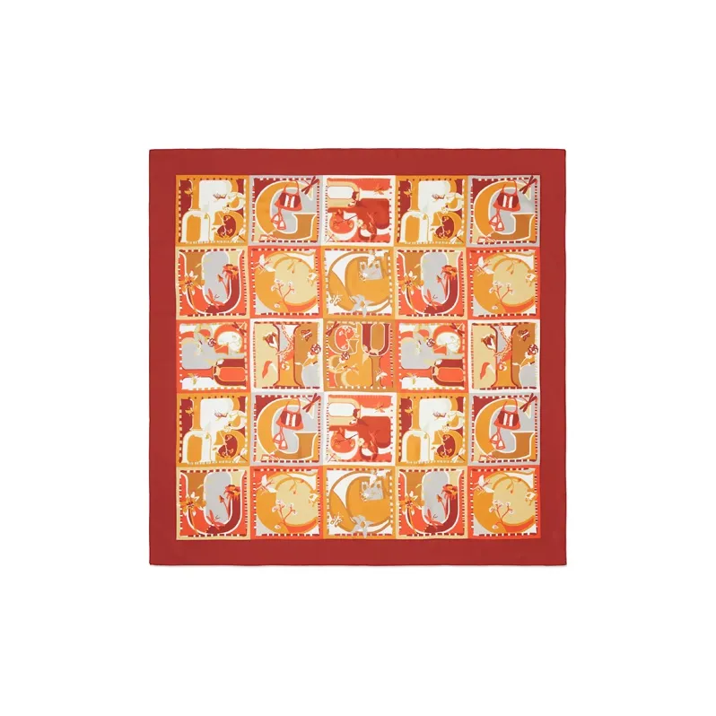 GUCCI Silk Scarves Women's Orange-0
