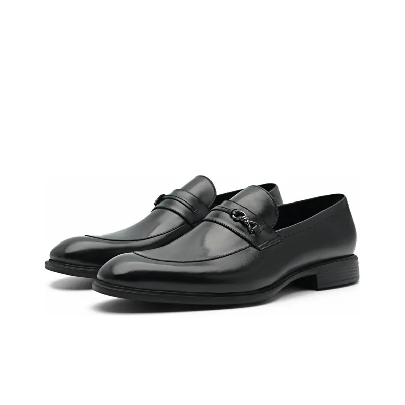 PEDRO Dress Shoes Men Low Top Black/Dark Umber-1