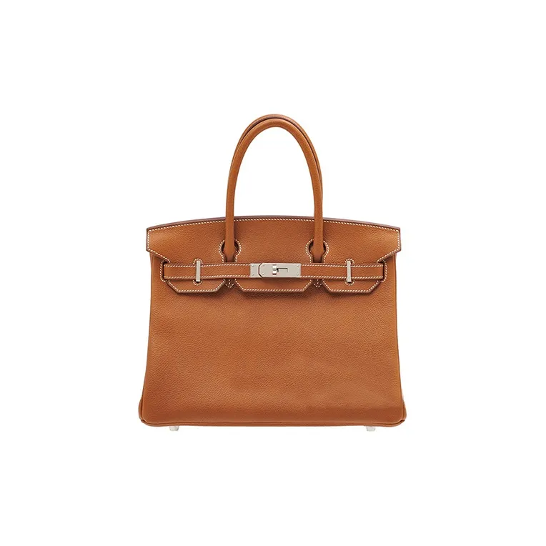 HERMES Birkin Fortune Saddle Leather Birkin Bag Handbags Women's 34 Fauve Light Tawny-0