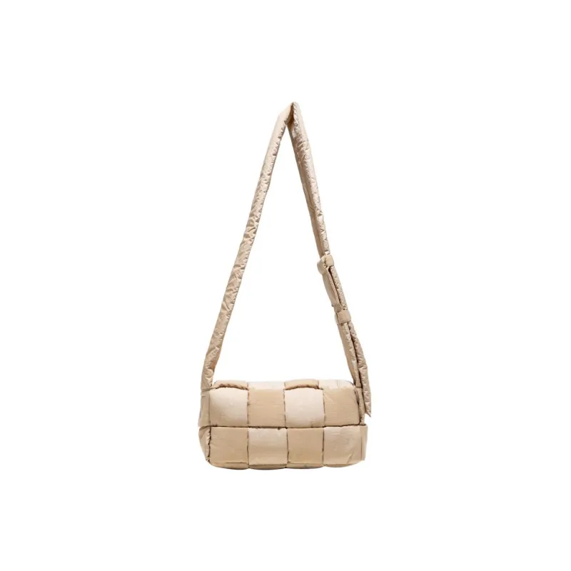 Bottega Veneta Padded Tech Cassette Crossbody Bag Intrecciato Sesame-3