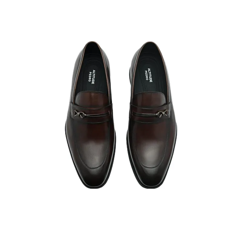 PEDRO Dress Shoes Men Low Top Black/Dark Umber-4