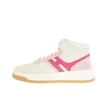 HOGAN H630 Stylish Skateboarding Shoes Women's Beige Pink