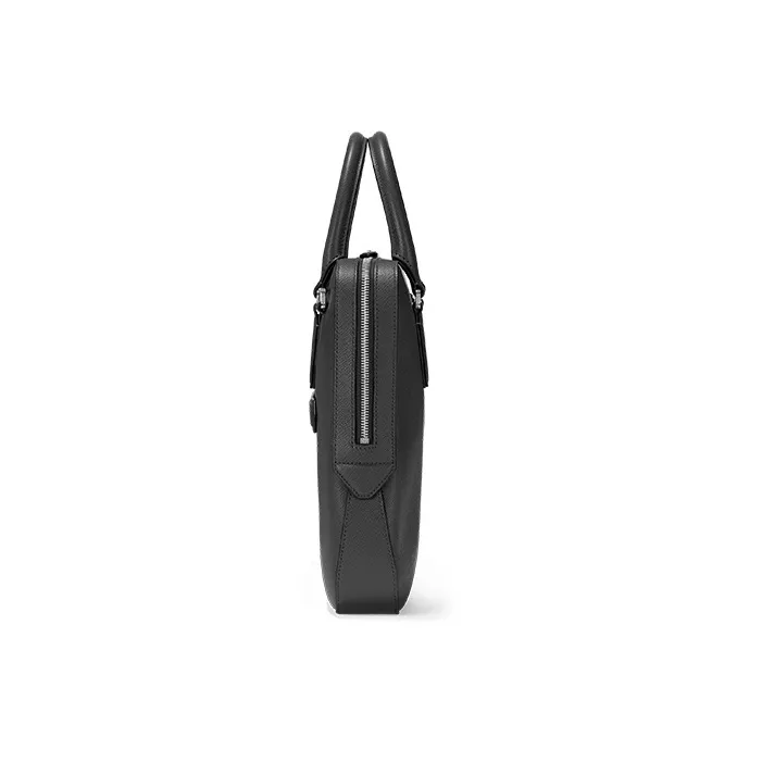 MONTBLANC Leather Portable Briefcases Men's Black-2