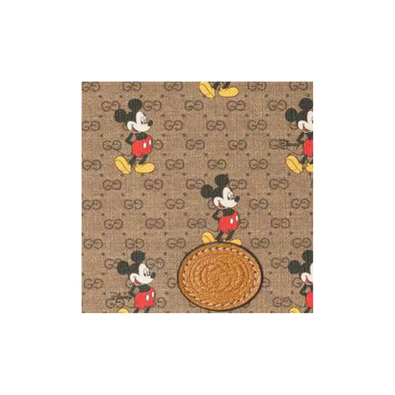 GUCCI Disney Collaboration Leather Saddle Bag Crossbody Shoulder Bag Unisex Ebony & Brown-7