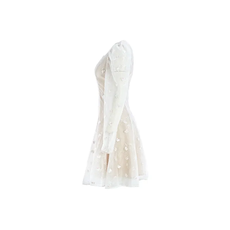 Marie Elie Long-Sleeved Dresses Women's White-2
