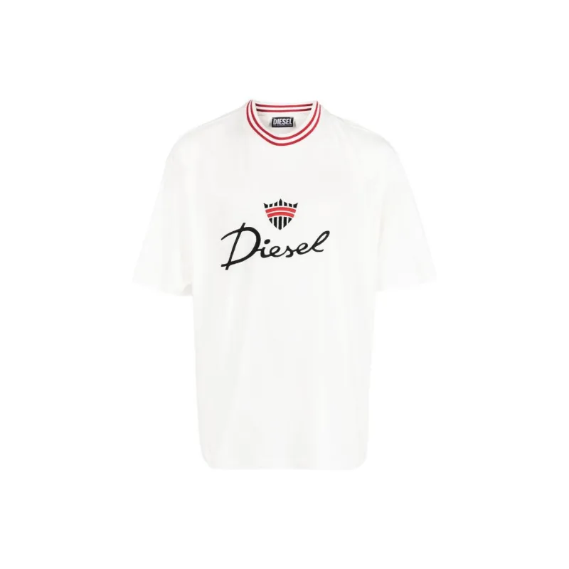 DIESEL Twashg6 Over Logo Embroidered T Shirt-0