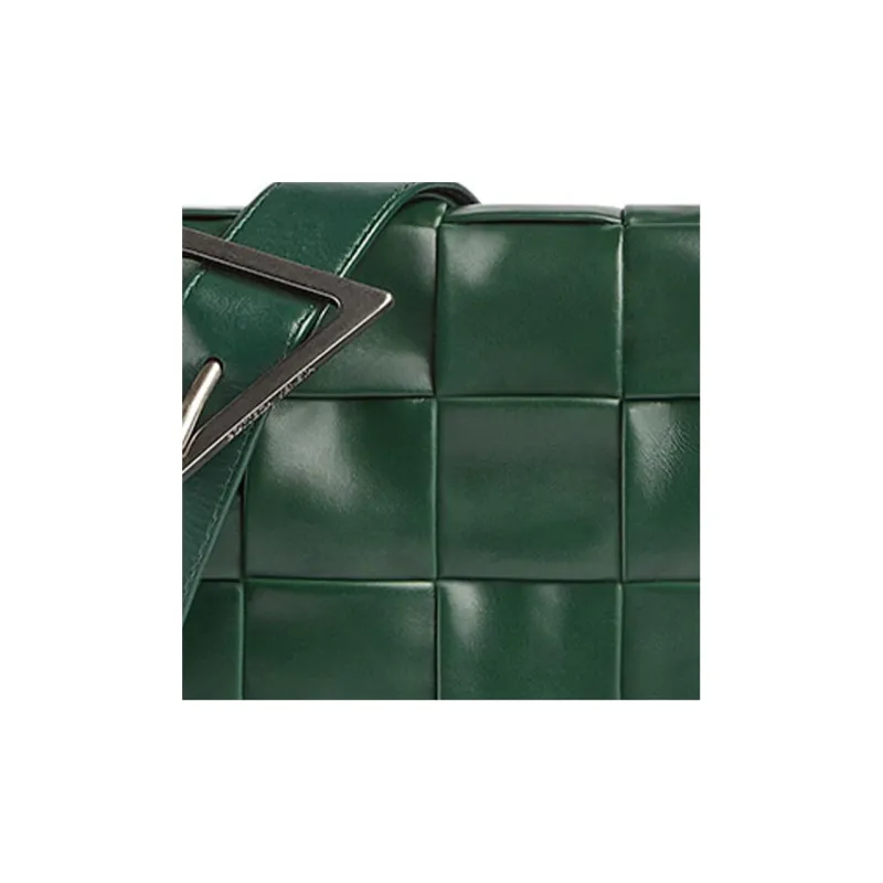 Bottega Veneta CASSETTE Cow Leather Shoulder Bag, Crossbody Bag Trumpets Men's Rain Tree Green-4
