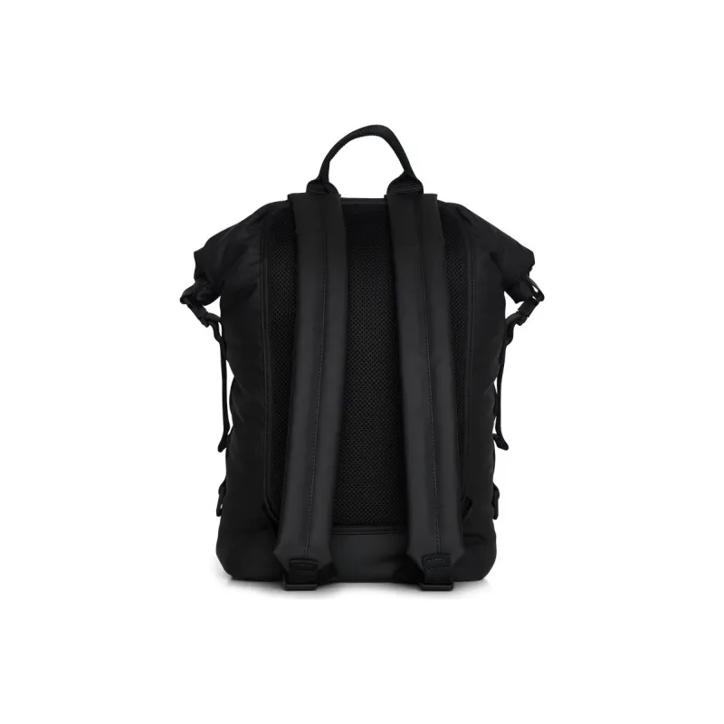 Rains Polyester Backpack Large Size Unisex Black/Metal Gray-1