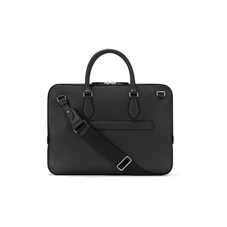 MONTBLANC Leather Portable Briefcases Men's Black-3