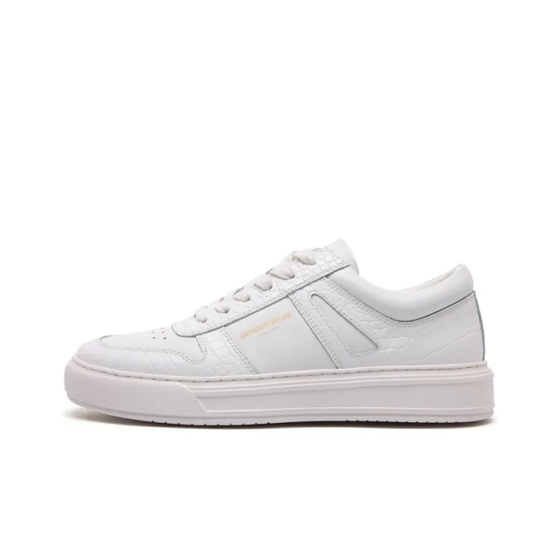 Anthony Miles Skateboard Shoes Men Low Top White-0